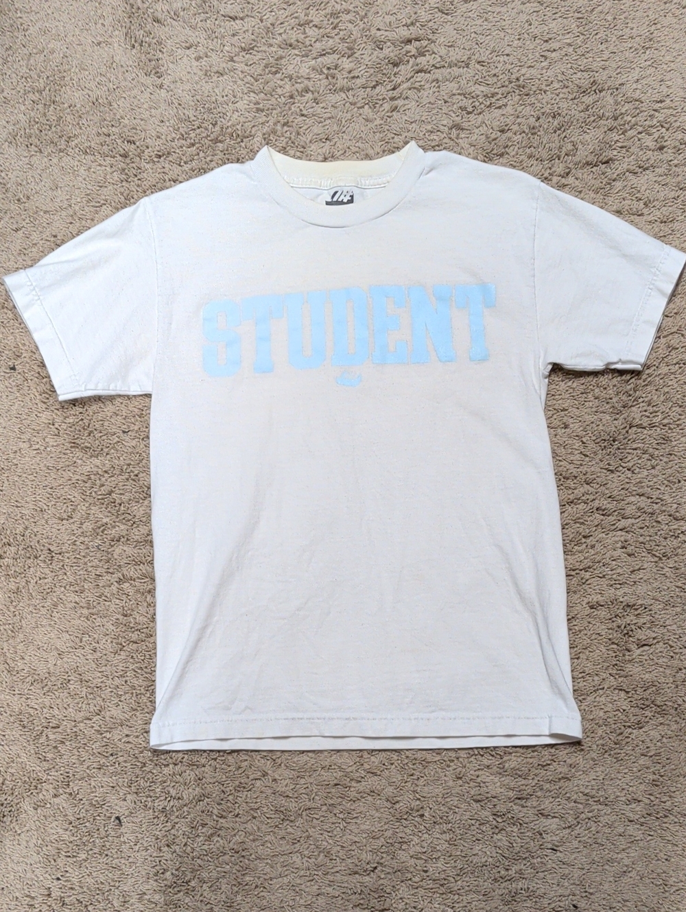 Alphanumeric Vintage White "STUDENT" Graphic Tee